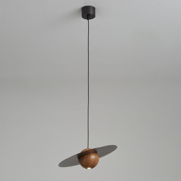 Walnut all copper bedside chandelier