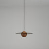 Walnut all copper bedside chandelier