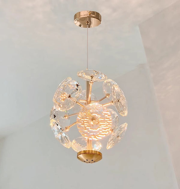 Nordic light luxury crystal bedroom bedside small chandelier