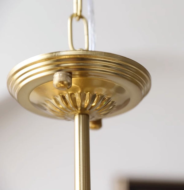 French retro glass chandelier