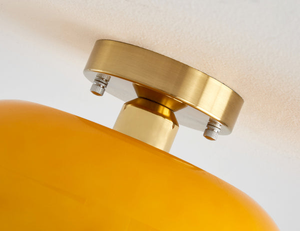 Medieval Style Glass Persimmon Ceiling Lamp