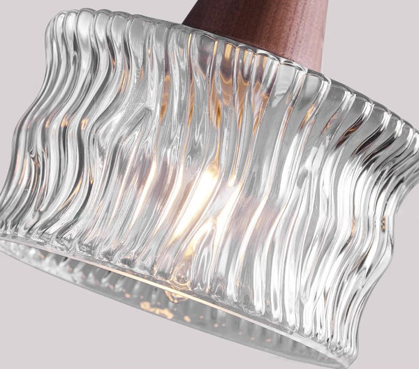 Wandlampe aus Massivholz im japanischen Stil komplett aus Kupfer