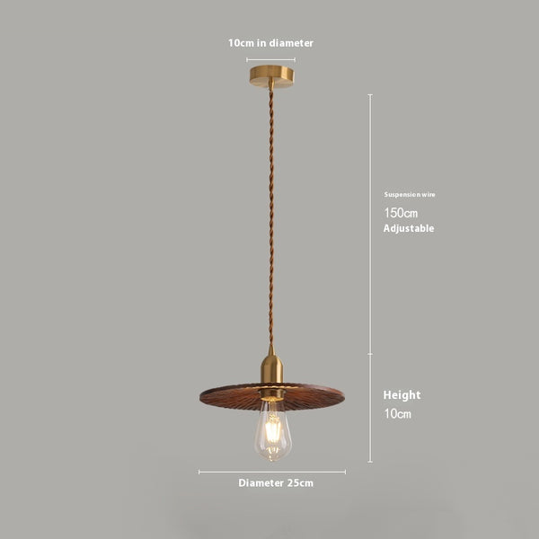 Black walnut single head chandelier