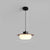 French mid-century style walnut color dining table chandelier