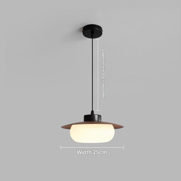 French mid-century style walnut color dining table chandelier