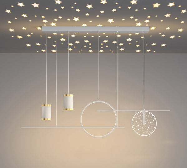 Lustre de table à manger créatif en forme d'étoile