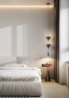 Minimalist conical bedroom bedside background wall chandelier