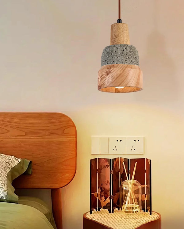 Lustre de restaurant de chevet de chambre à coucher de style wabi-sabi