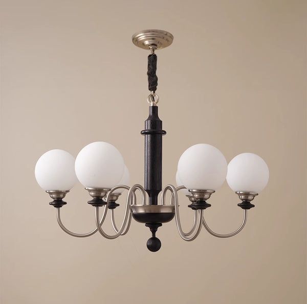 Vintage solid wood magic beans chandelier