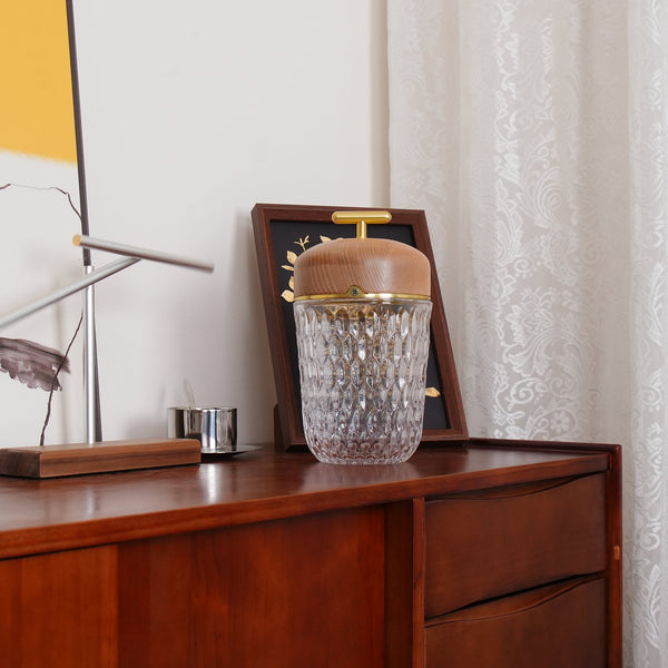Creative pine cone glass table lamp