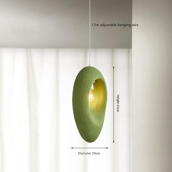 Wabi-sabi style green bedside small chandelier