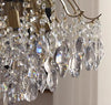 French retro glass chandelier