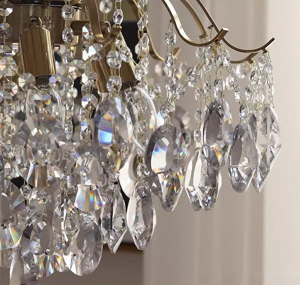 French retro glass chandelier