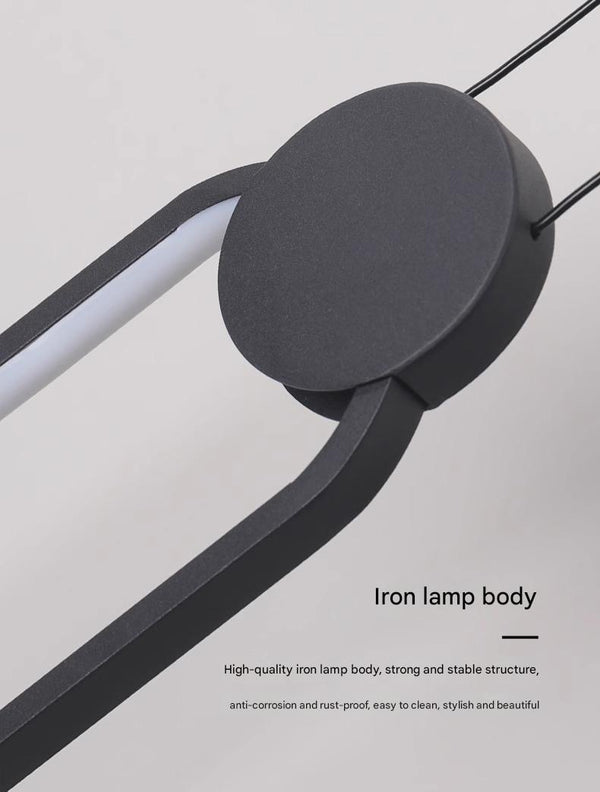 Minimalist LED Line Bedroom Bedside Chandelier