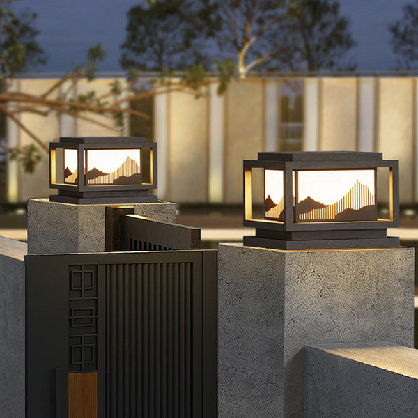 Outdoor villa fence courtyard wall gate waterproof column head light