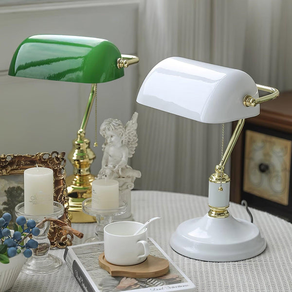 Vintage Glass Desk Reading table lamp