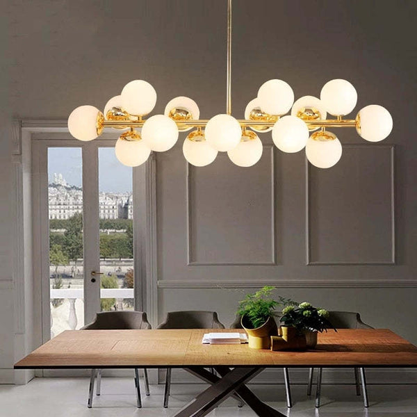 Nordic glass round ball personality chandelier