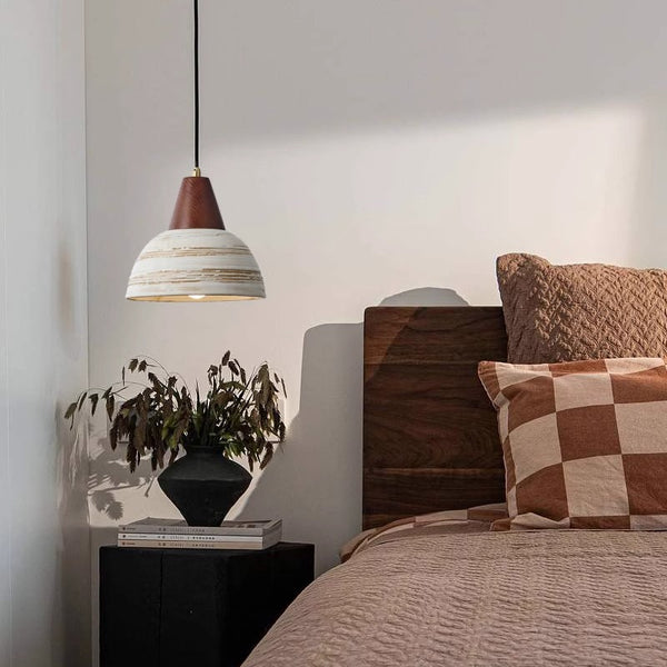 Japanese style solid wood ceramic chandelier
