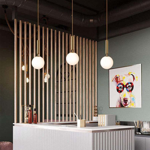 Lustre de chevet de chambre à coucher en forme de sphère nordique