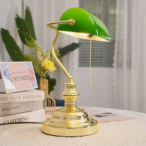 Vintage Glass Desk Reading table lamp