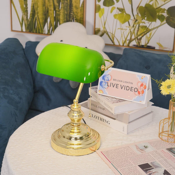 Vintage Glass Desk Reading table lamp
