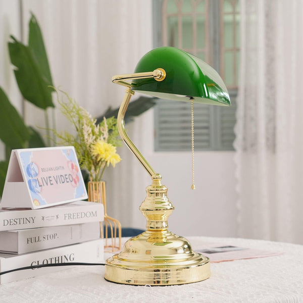 Vintage Glass Desk Reading table lamp