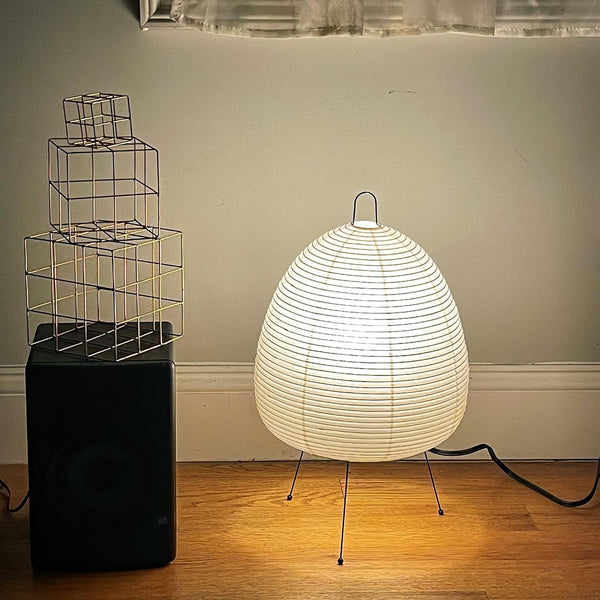 Japanese style rice paper table lamp