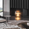 Round glass cloud stone bedside table lamp