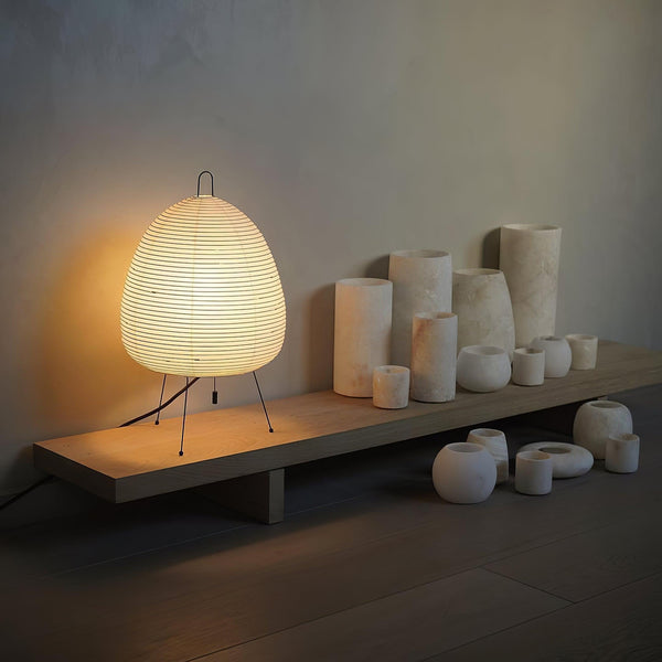 Japanese style rice paper table lamp