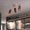 Solid wood LED corridor ceiling light