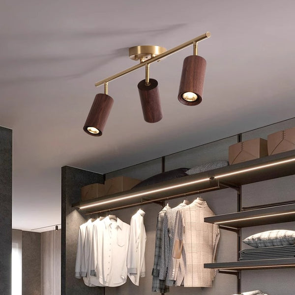 Solid wood LED corridor ceiling light