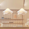 French cream style fabric restaurant chandelier