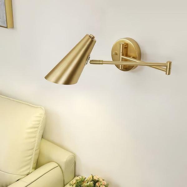 Lampe murale rotative pliable à long mât nordique