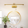 All-copper foldable LED mirror wall lamp