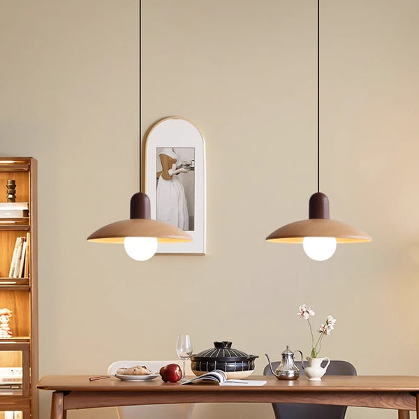 Japanese retro log style restaurant chandelier