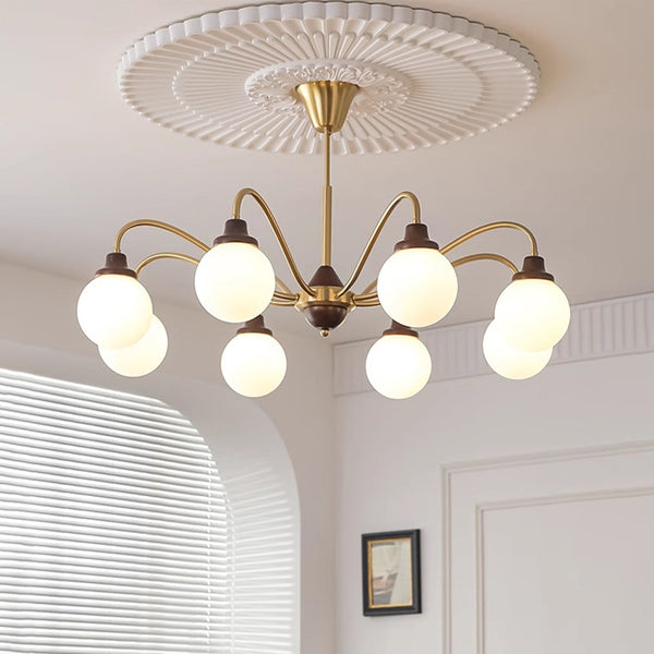 Retro cream style magic bean living room chandelier