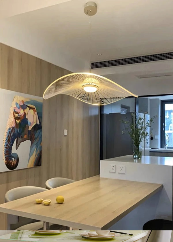 Designer personalisierte kreative Lotusblatt Strohhut Kronleuchter