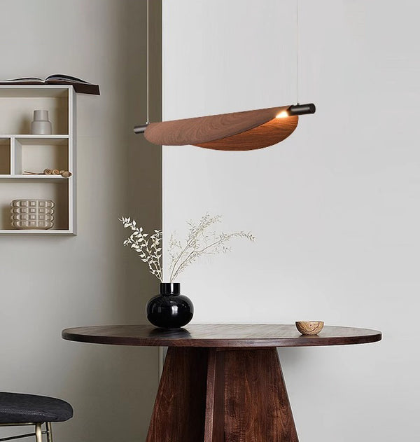 Lustre de salle à manger rétro créatif et personnalisé en forme de feuille