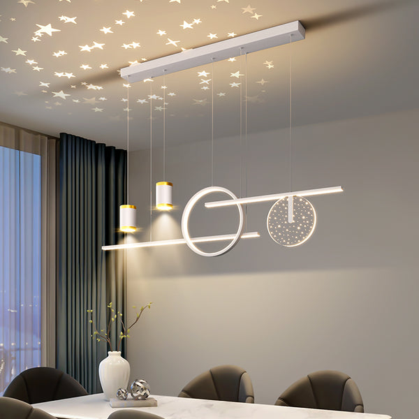 Lustre de table à manger créatif en forme d'étoile