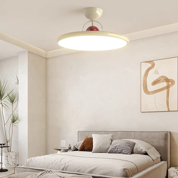 Cream style bedroom flying saucer ceiling lamp