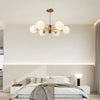 Medieval style full copper walnut living room chandelier