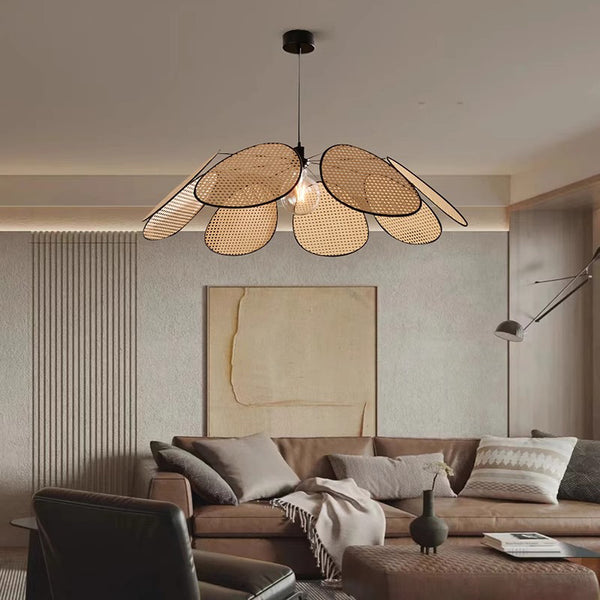 Japanese creative rattan chandelier