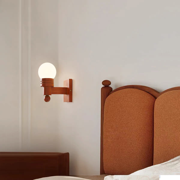 Applique boule en bois massif de style médiéval