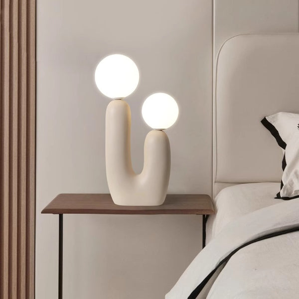 Nordic creative double head ball table lamp