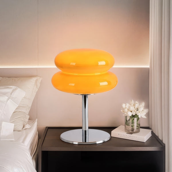 Medieval vintage glass table lamp