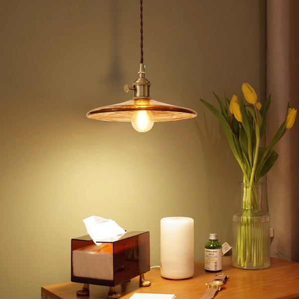 American retro bedroom bedside restaurant bar creative all-copper small chandelier