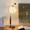 Lampe de table d'étude de chambre à coucher en tissu rétro français
