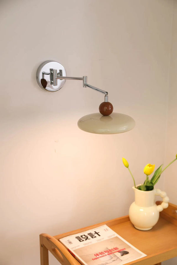 Applique murale créative à bras basculant en forme de soucoupe volante