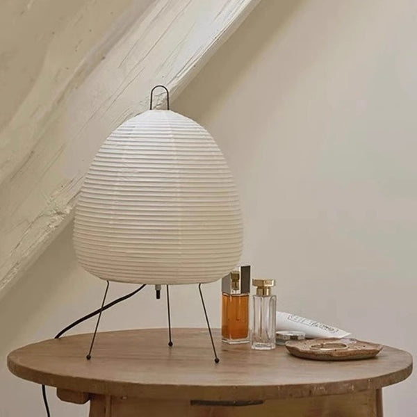 Japanese style rice paper table lamp