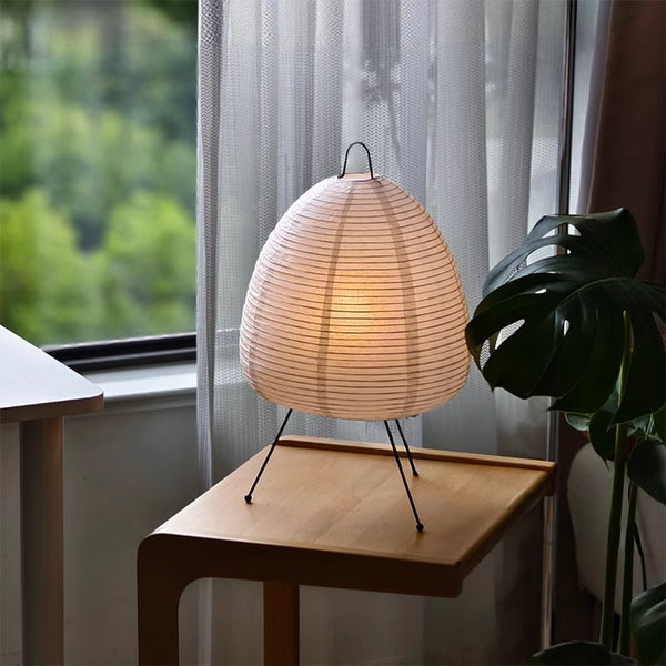 Japanese style rice paper table lamp